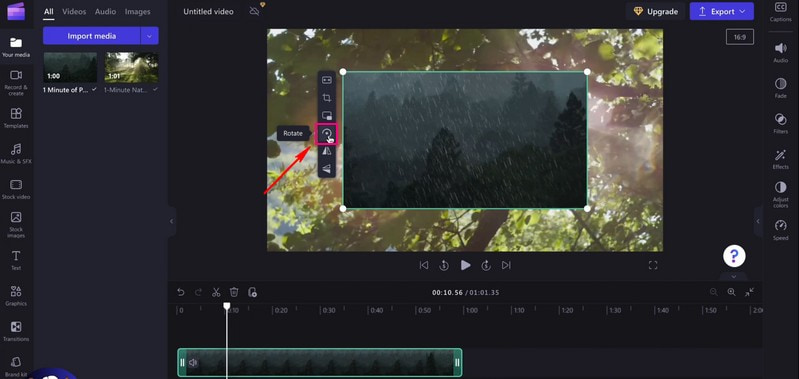 Clipchamp Video drehen
