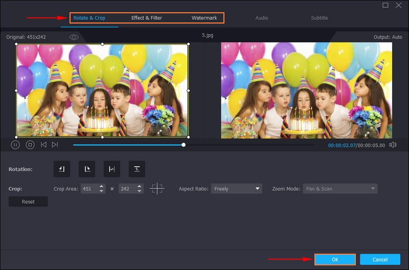 Auf die Zauberstab-Schaltfläche tippen