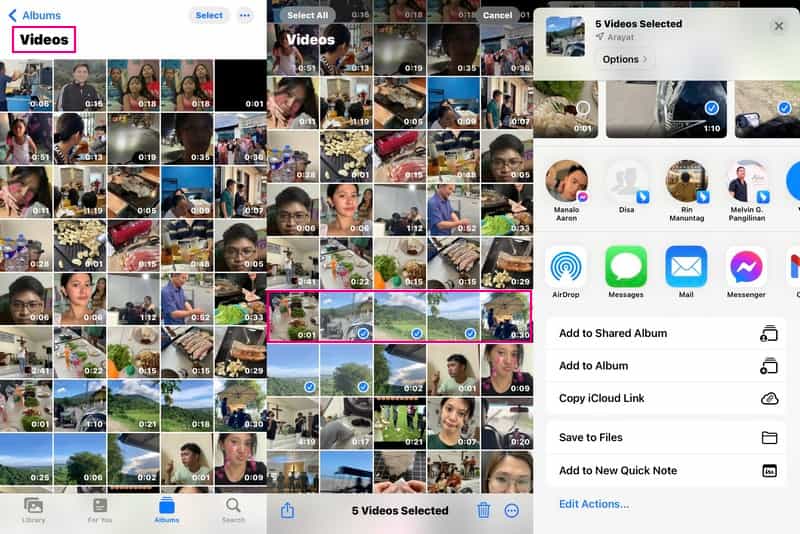Wie man Videos in der iPhone‑Camera‑Roll kombiniert
