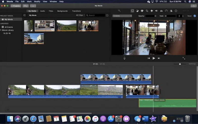 iMovie – Bester Videoeditor für mit OBS aufgenommene Videos