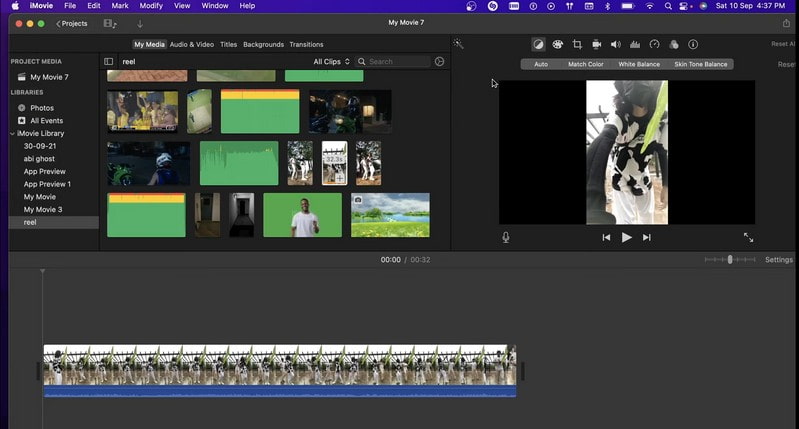 iMovie – vertikaler Video-Editor