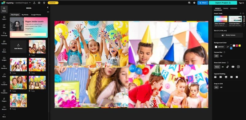 Kapwing Video-Montage-Programm