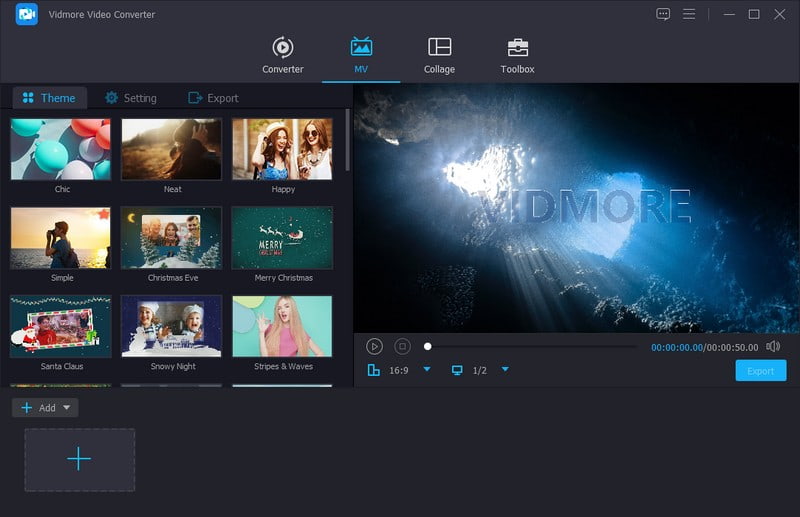 Vidmore Video Converter – vertikaler Editor