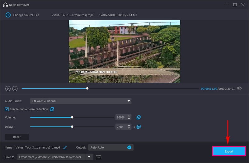 Speichere dein Video ohne Hintergrundgeräusche