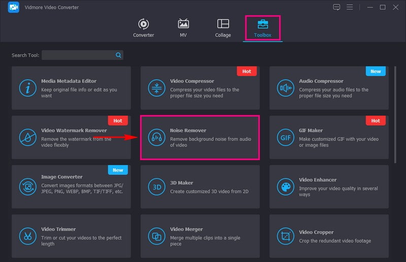 Wählen Sie „Rauschentferner“