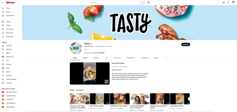 Tasty‑Videos auf YouTube ansehen