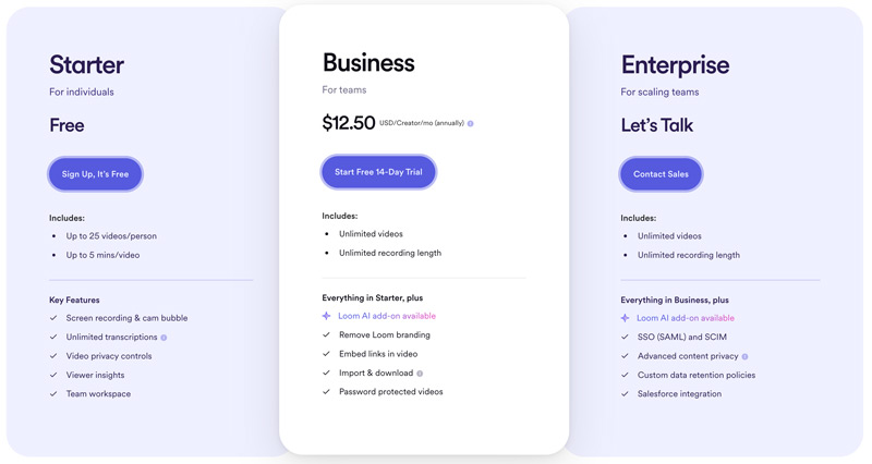 Loom Screen Recorder‑Preise