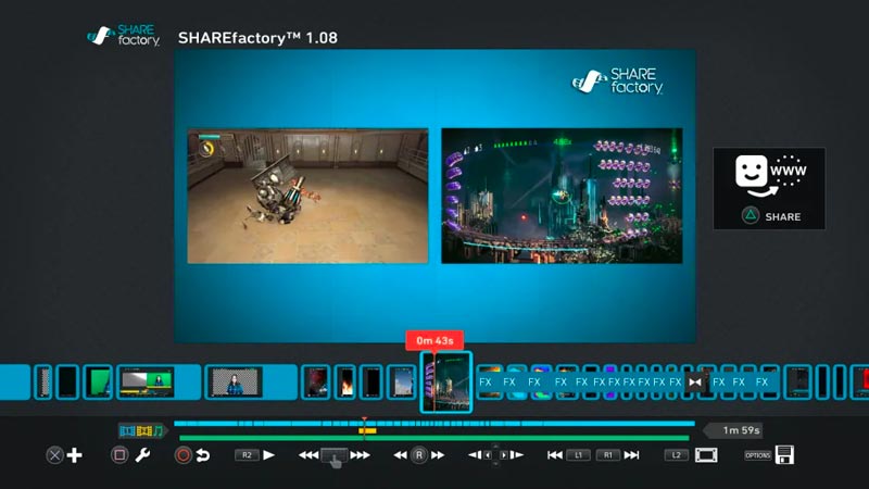 ShareFactory‑App auf der PS4