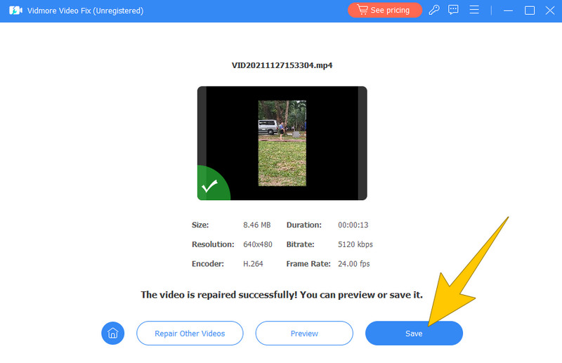 Vidmore Video Fix – ruckeliges Video exportieren