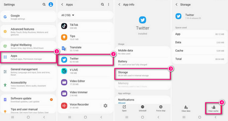 Twitter-App-Cache löschen