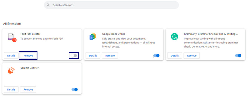 Browser‑Erweiterung deaktivieren