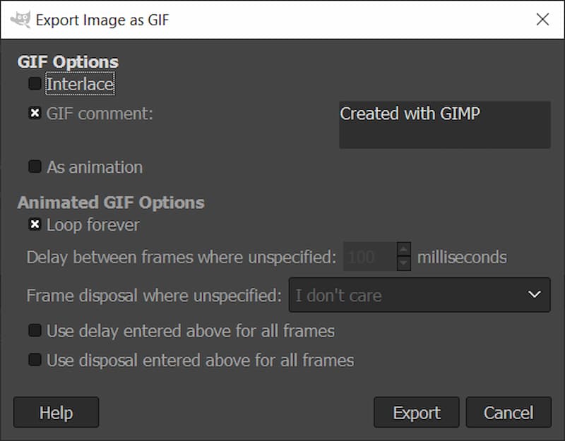 Als Animation markieren