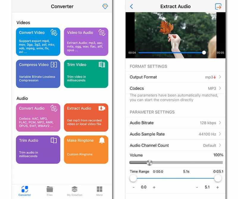 MOV in MP3 auf dem iPhone konvertieren