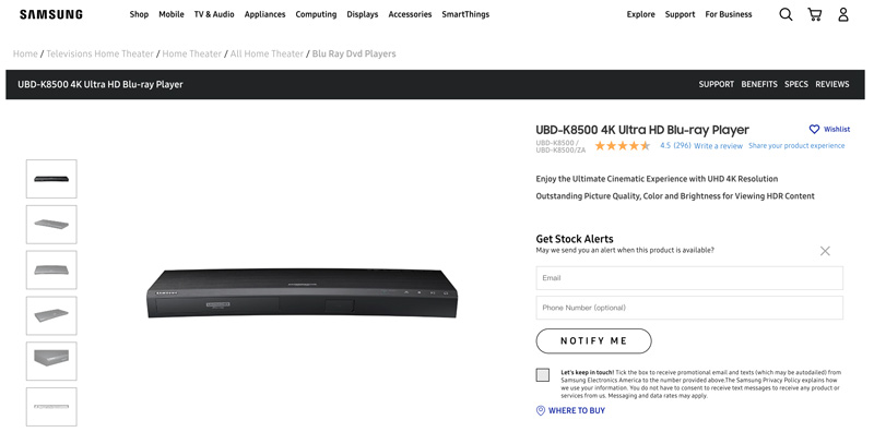 Hardware-Blu-ray-Player Samsung UBD-K8500