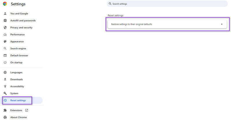 Browsereinstellungen zurücksetzen