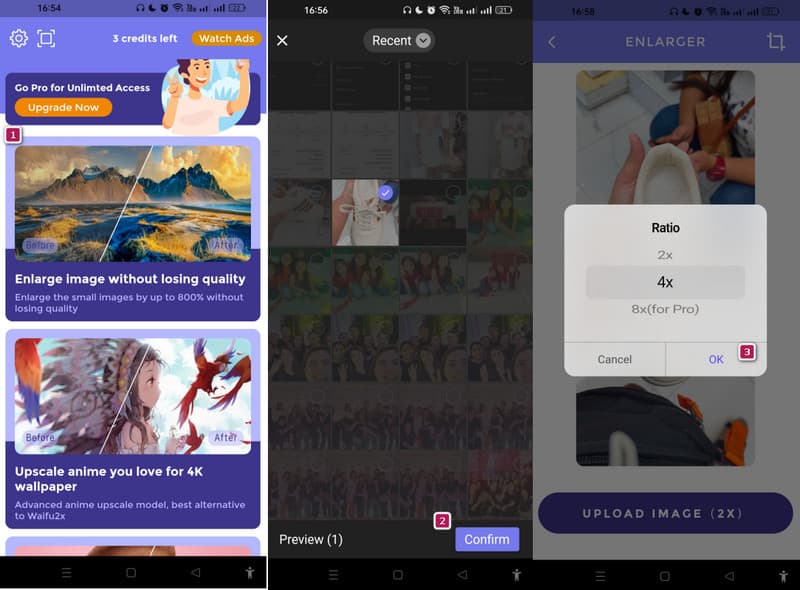 Bild mit AI Enlarger hochskalieren