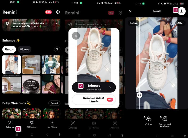 Bild mit Remini hochskalieren