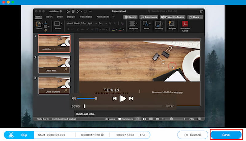 Vidmore Screen Recorder Save Button