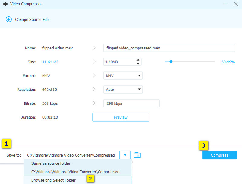 Twitter‑Video komprimieren Vidmore Komprimieren