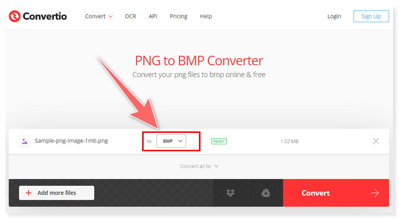 Convertio Online BMP-Konverter