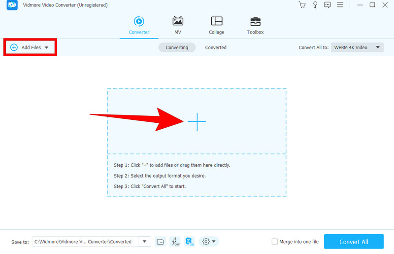WebM WAV Vidmore Hinzufügen