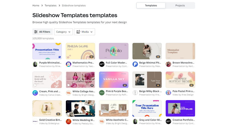 Canva‑Diashow‑Vorlagen