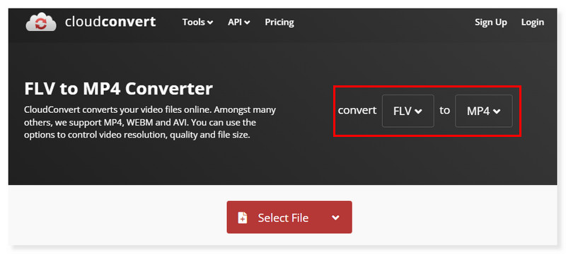 CloudConvert FLV-zu-MP4-Konverter