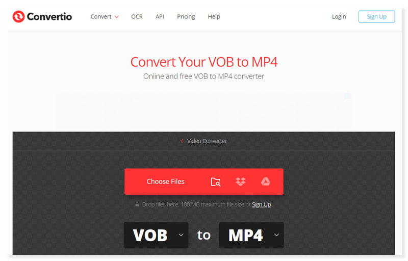 Convertio Dateien auswählen