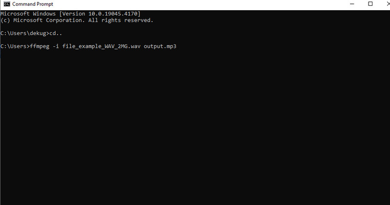 FFMPEG-Befehl eingeben