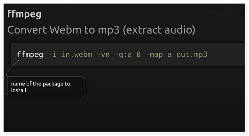 FFmpeg WebM zu MP3