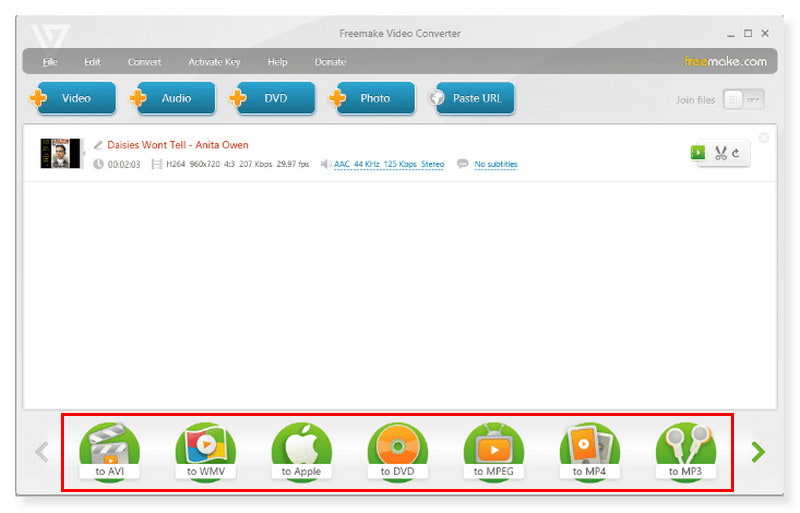 Freemake MP3-zu-Video-Konverter