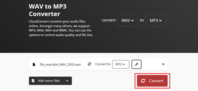 Klicken Sie auf die Schaltfläche „Konvertieren“