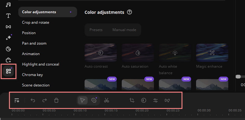 Intuitive Bearbeitungstools