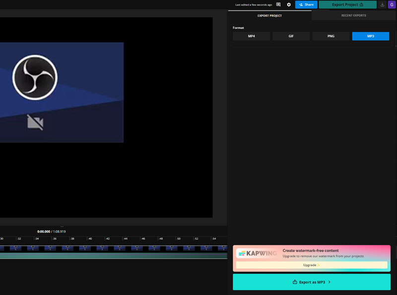Kapwing: In MP3 konvertieren