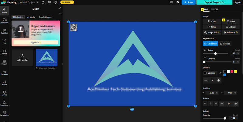 Logo-Hintergrund-Entferner Kapwing