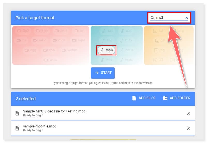 MConverter MP3-Ausgabeformat auswählen
