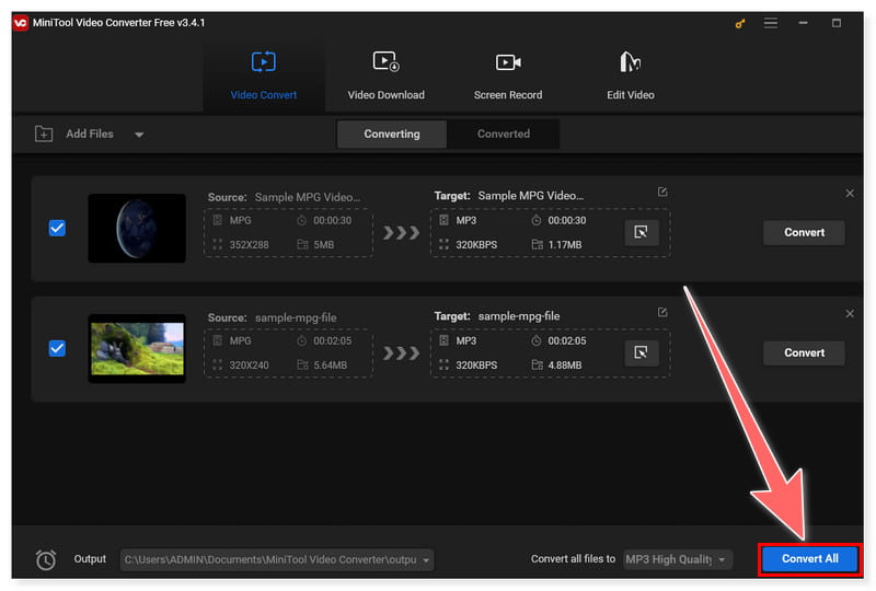 Minitool Alle Dateien konvertieren