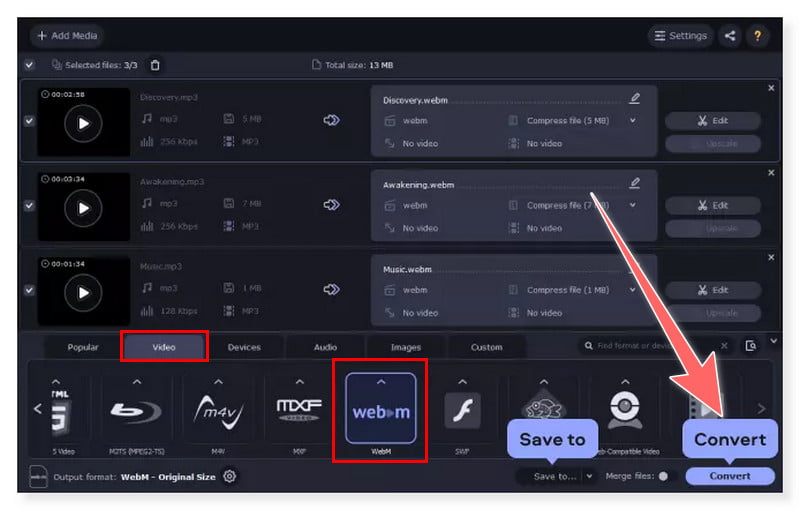 Movavi MP3-zu-Video-Konverter