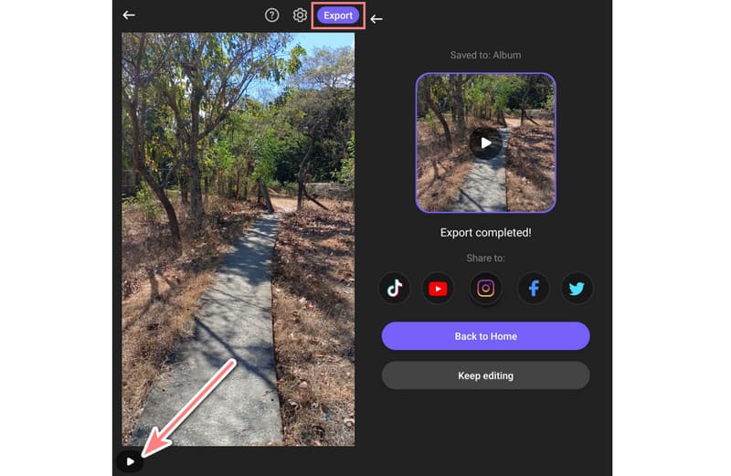 Video abspielen und exportieren