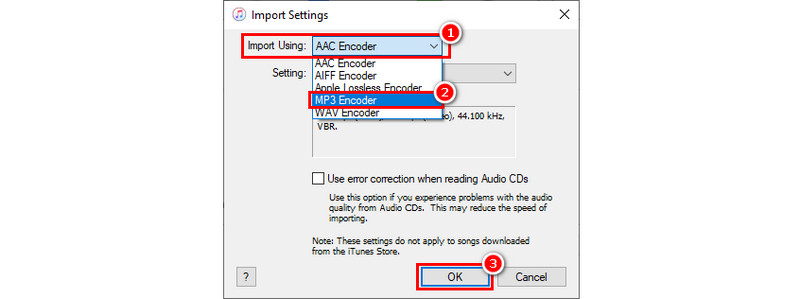 MP3-Encoder auswählen