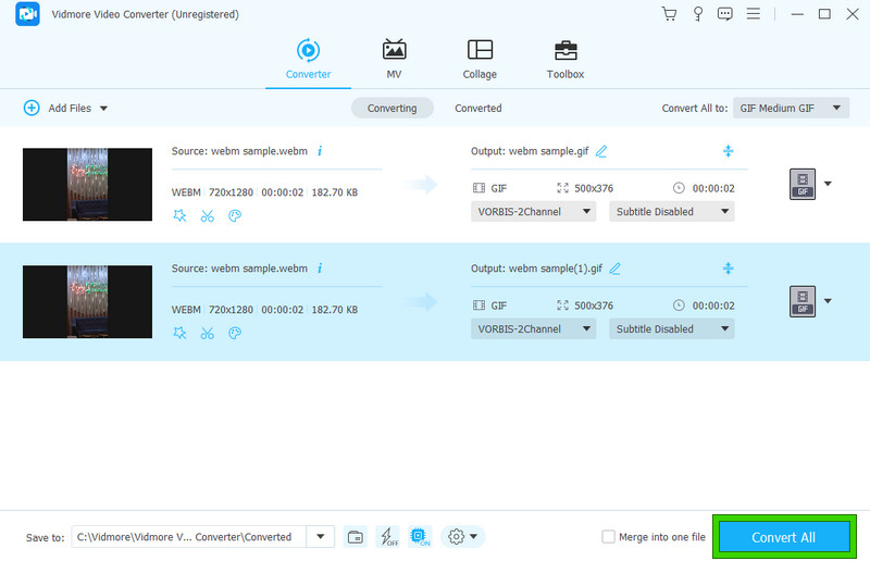 WEBM GIF Converter Vidmore Konvertieren