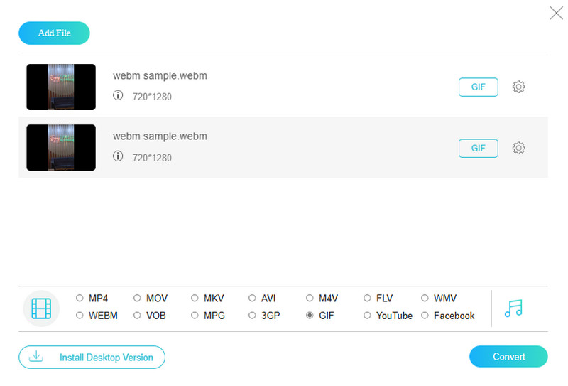 WEBM GIF Converter Vidmore Online Konvertieren
