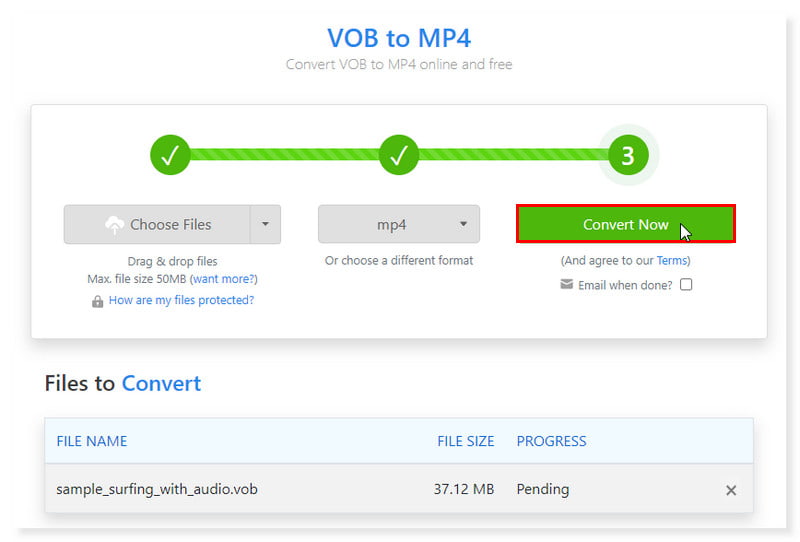 Zamzar Dateien konvertieren