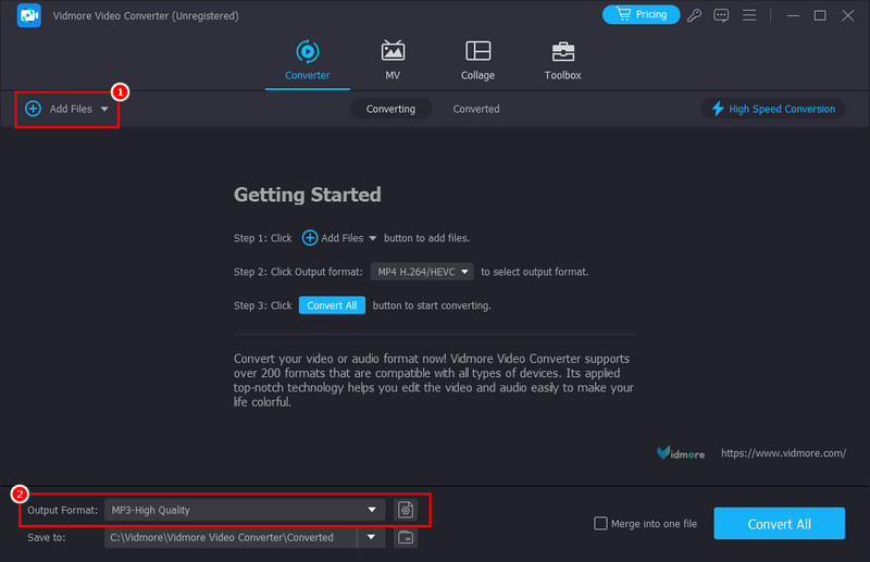Option „Dateien hinzufügen“ im Tool