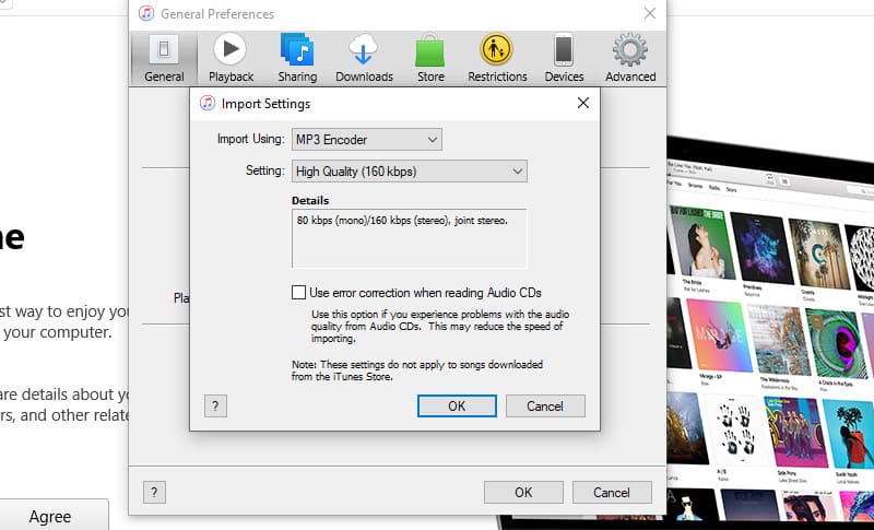 Importeinstellungen anpassen