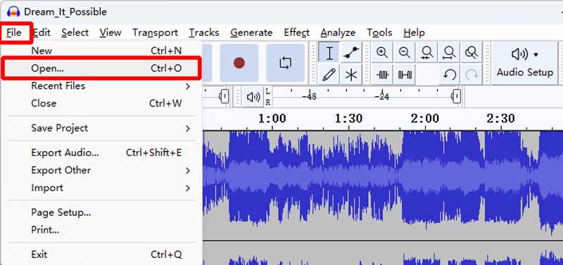 AIFF-Audiodatei laden