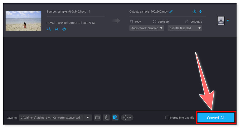 Vidmore: Alles in MOV konvertieren