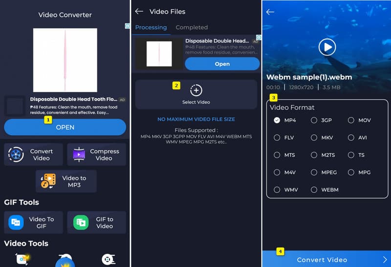 WebM-Konverter Video Converter Android