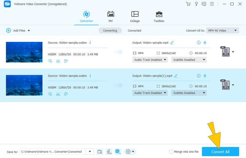 WebM-Konverter Vidmore Konvertieren