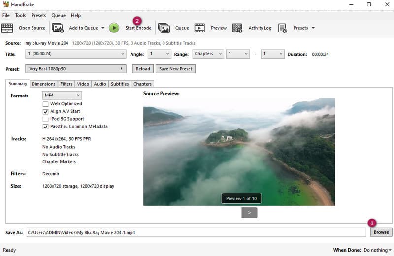 WebM zu MP4 HandBrake Konvertieren 